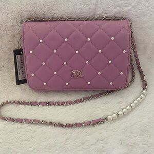 Badgley Mischka Lavender Quilted Clutch